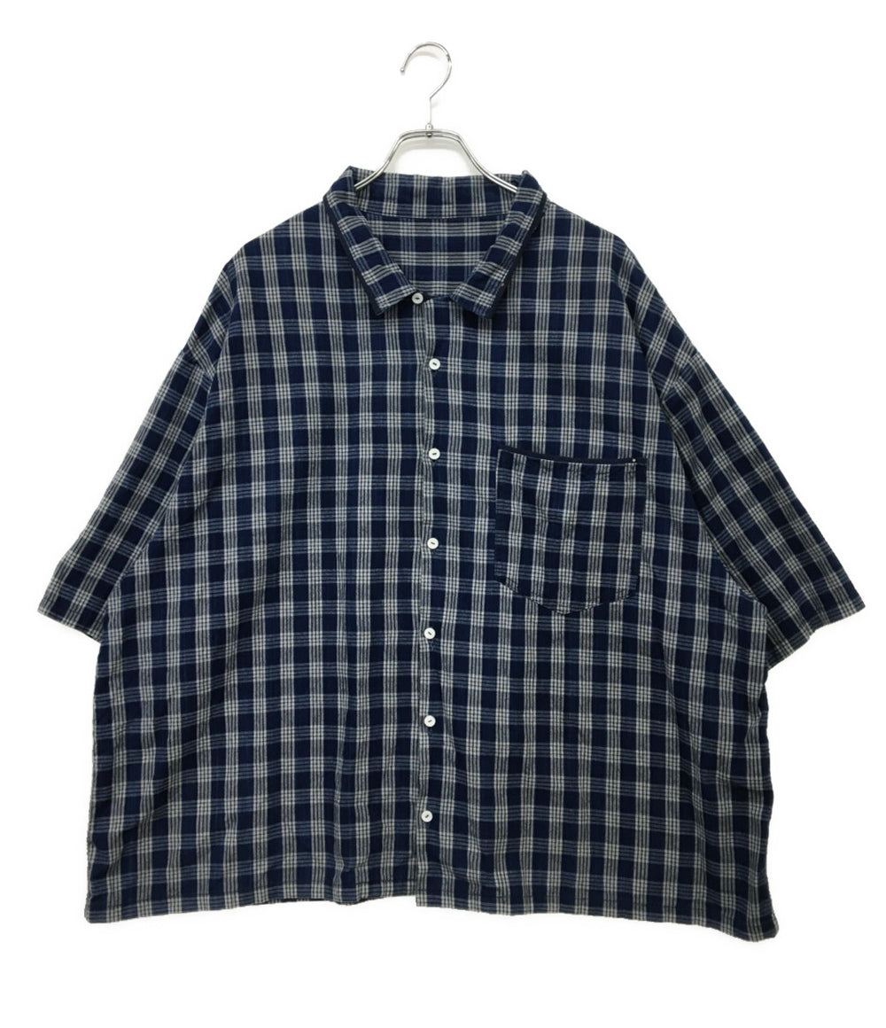 PORTER CLASSIC 半袖シャツ チェックオープンカラーシャツ メンズ SIZE XXL ポータークラシック