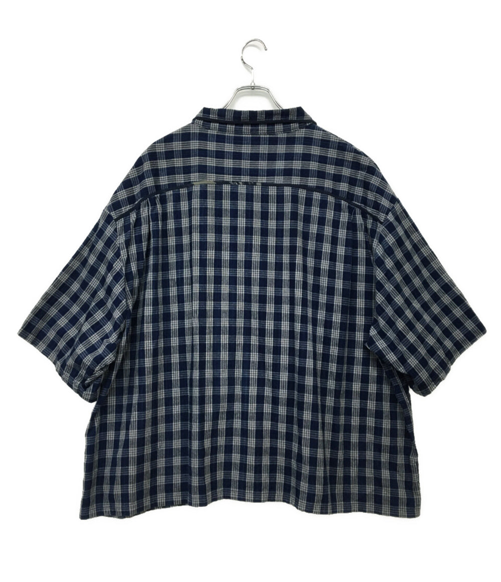 PORTER CLASSIC 半袖シャツ チェックオープンカラーシャツ メンズ SIZE