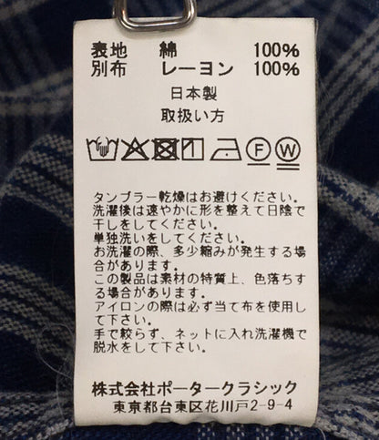PORTER CLASSIC 半袖シャツ チェックオープンカラーシャツ メンズ SIZE XXL ポータークラシック