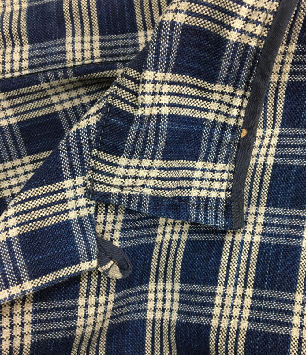 PORTER CLASSIC 半袖シャツ チェックオープンカラーシャツ メンズ SIZE