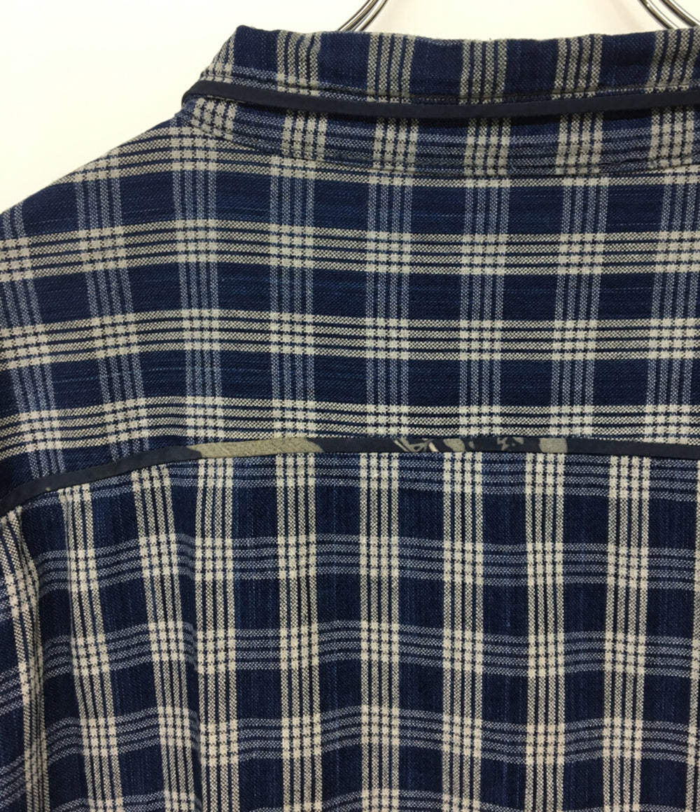 PORTER CLASSIC 半袖シャツ チェックオープンカラーシャツ メンズ SIZE