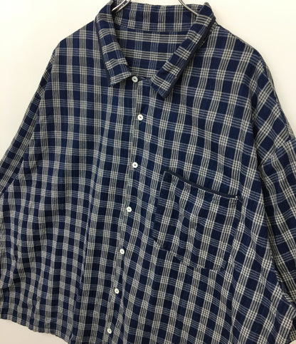 PORTER CLASSIC 半袖シャツ チェックオープンカラーシャツ メンズ SIZE XXL ポータークラシック
