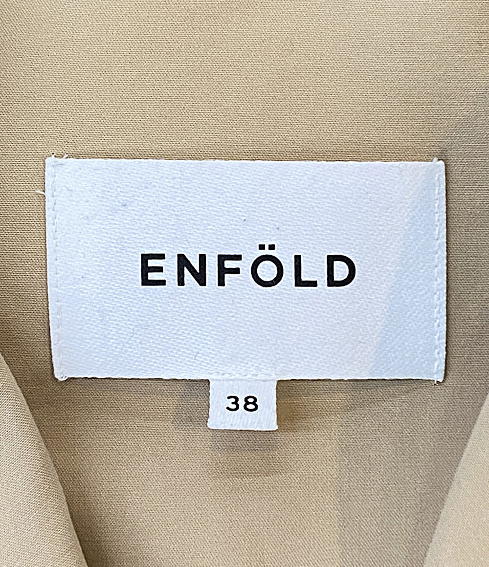 ENFOLD 中綿ノーカラーオーバーコート 300CS330-0720 レディース SIZE 38 エンフォルド