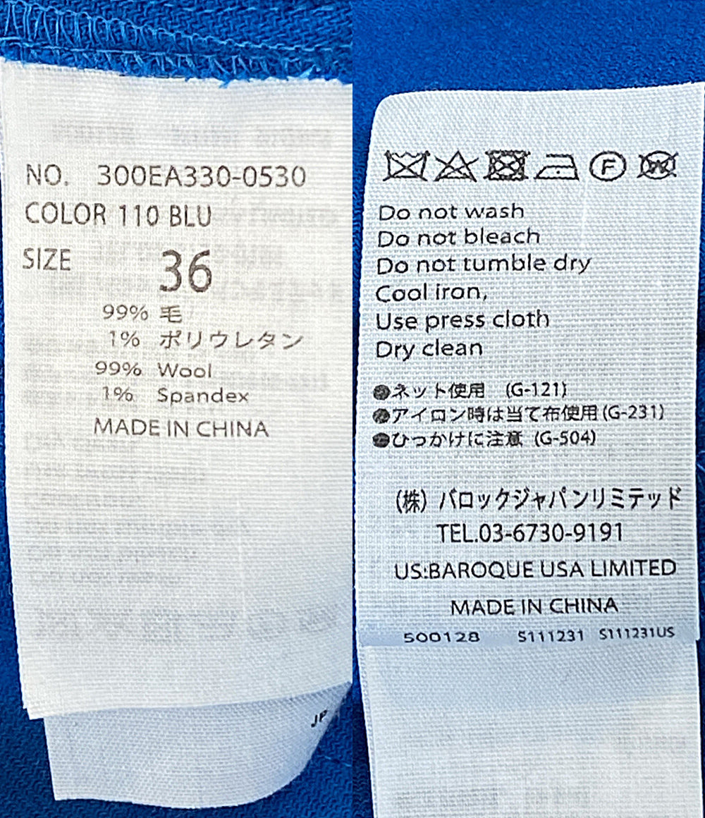 ENFOLD ミドル丈コート フード付き ブルー 300EA330-0530 レディース SIZE 36 エンフォルド