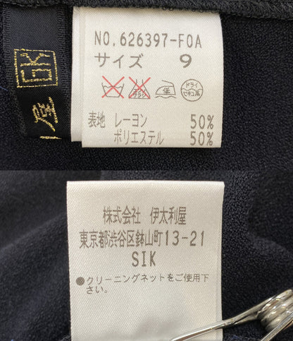 伊太利屋 ステッチデザインマキシコート 00S レディース SIZE 9