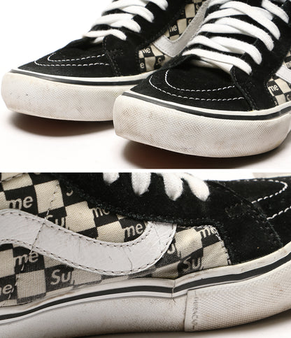 Supreme × Vans ヴァンズ スニーカー sk8-hi チェッカーフラッグ メンズ SIZE 26.5cm シュプリーム