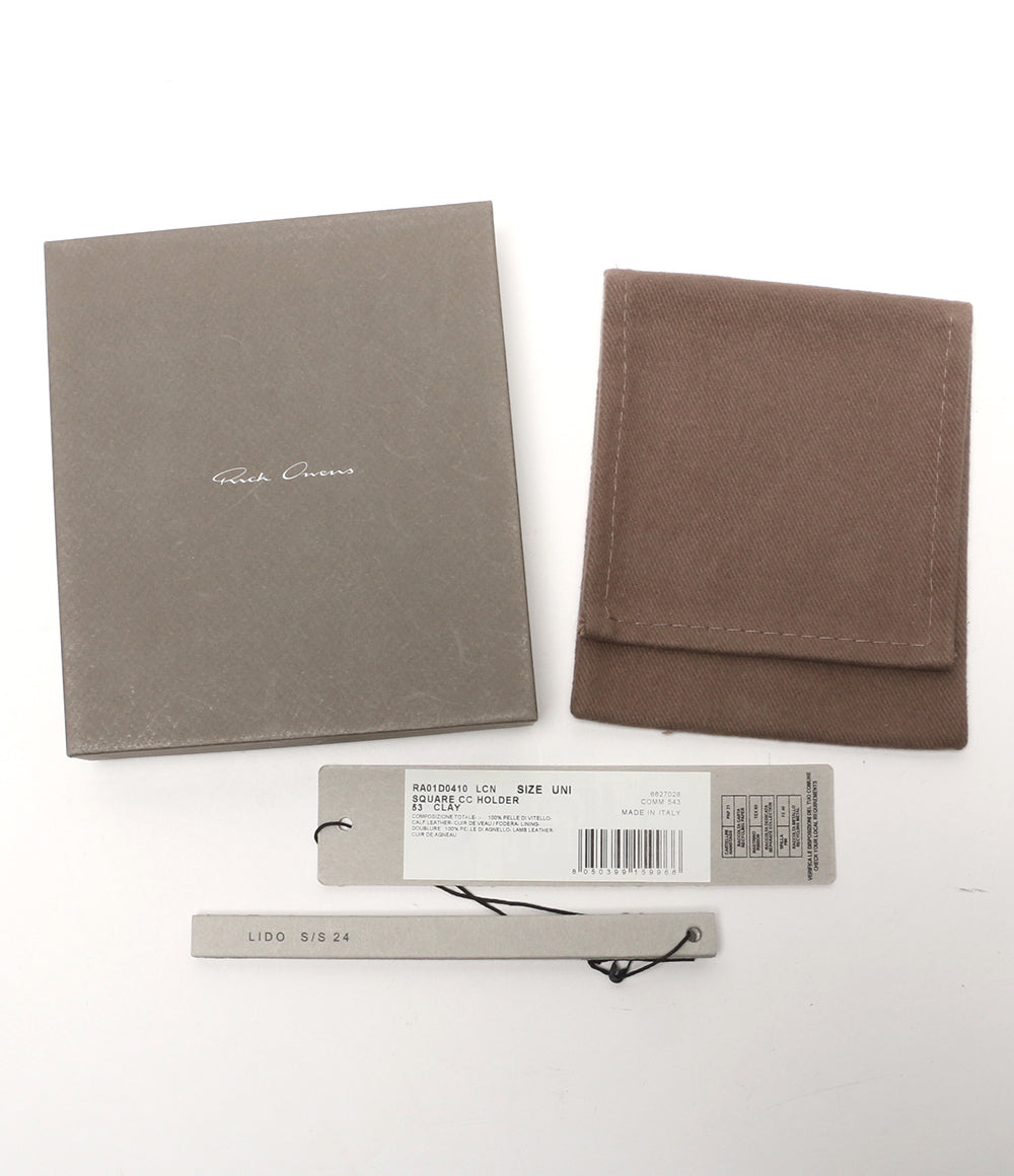 美品 RICK OWENS カードケース SQUARE CC HOLDER RA01D0410 メンズ リックオウエンス