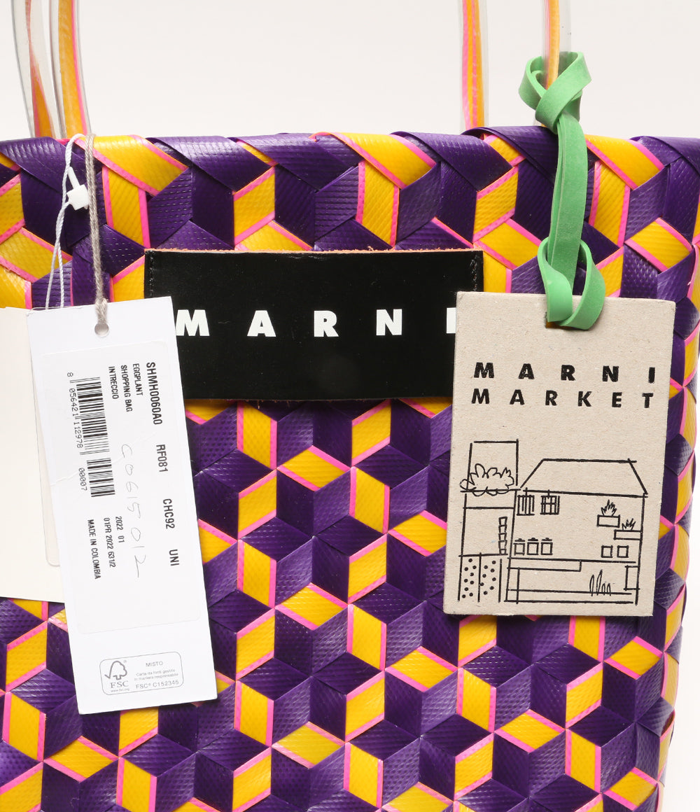 MARNI スターウーブンバスケットバッグ ハンドバッグ レディース マルニ
