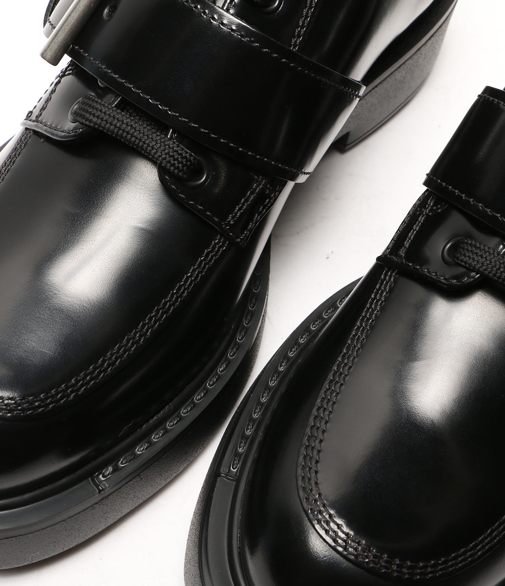 美品 PRADA ローファー 1E590N ベルトデザインレザーシューズ