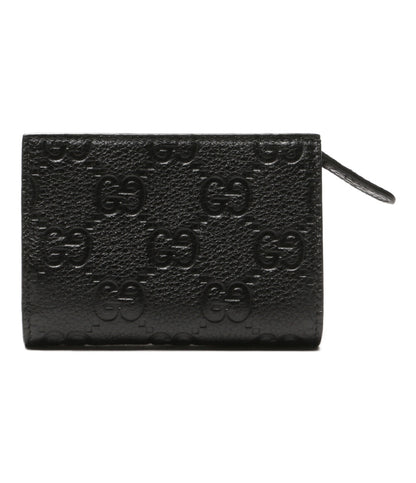 美品 GUCCI 二つ折り財布 GGエンブレム ブラック メンズ グッチ