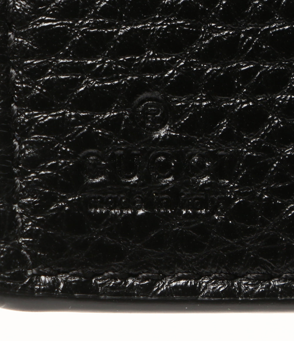 美品 GUCCI 二つ折り財布 GGエンブレム ブラック メンズ グッチ