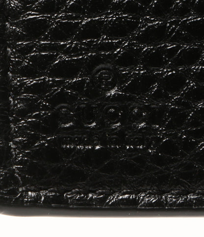 美品 GUCCI 二つ折り財布 GGエンブレム ブラック メンズ グッチ