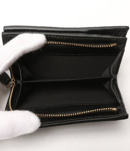 美品 GUCCI 二つ折り財布 GGエンブレム ブラック メンズ グッチ
