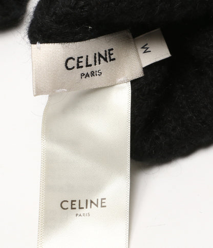 CELINE 手袋 エディ期 ロゴ手袋 レディース SIZE M セリーヌ