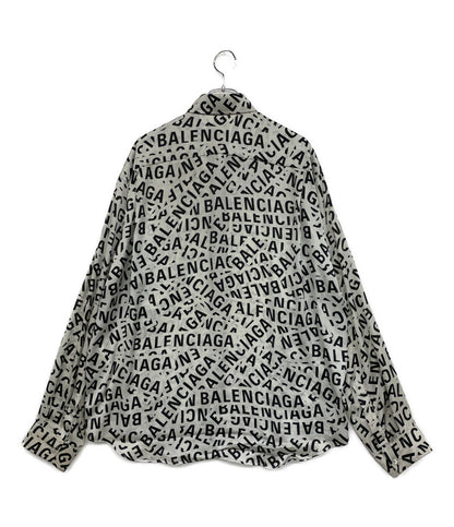 BALENCIAGA 長袖シャツ ロゴグラム グレー 22SS メンズ SIZE 38 バレンシアガ