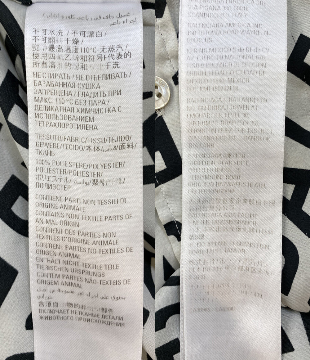 BALENCIAGA 長袖シャツ ロゴグラム グレー 22SS メンズ SIZE 38 バレンシアガ