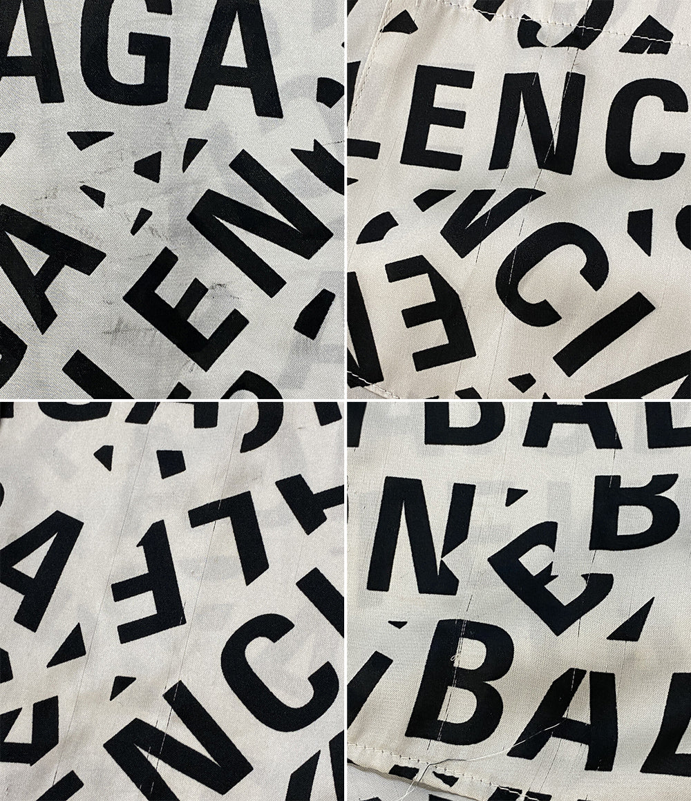 BALENCIAGA 長袖シャツ ロゴグラム グレー 22SS メンズ SIZE 38 バレンシアガ