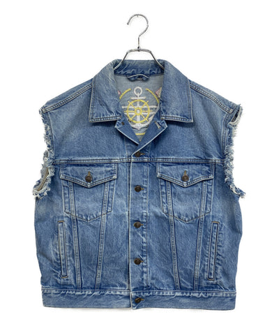 GUCCI デニムベスト アンカー刺しゅう 599985 XDA1A メンズ SIZE 48 グッチ