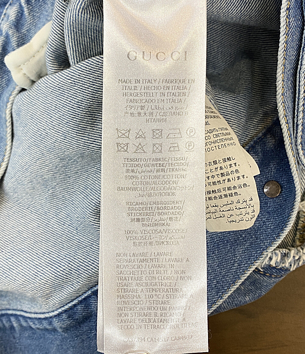 GUCCI デニムベスト アンカー刺しゅう 599985 XDA1A メンズ SIZE 48 グッチ