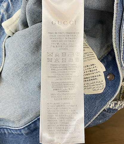 GUCCI デニムベスト アンカー刺しゅう 599985 XDA1A メンズ SIZE 48 グッチ