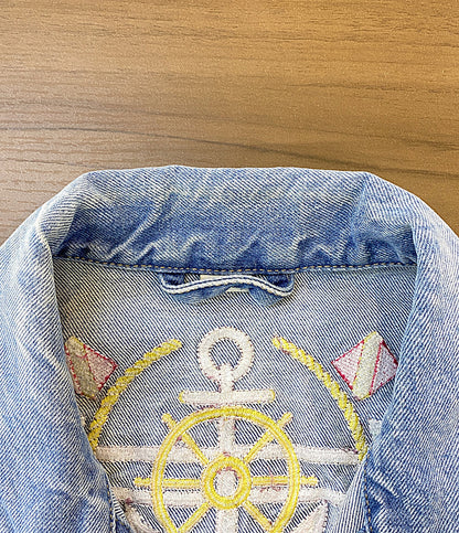 GUCCI デニムベスト アンカー刺しゅう 599985 XDA1A メンズ SIZE 48 グッチ