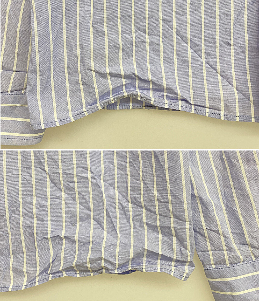 MIU MIU 装飾デザインストライプ長袖シャツ レディース SIZE 36 ミュウミュウ