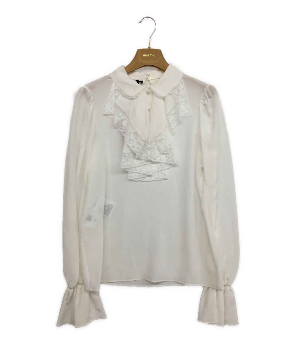 MIU MIU レースデザインブラウス レディース SIZE 38 ミュウミュウ