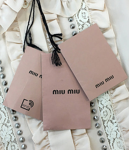 MIU MIU スタッズフリルシャツ レディース SIZE 36 ミュウミュウ