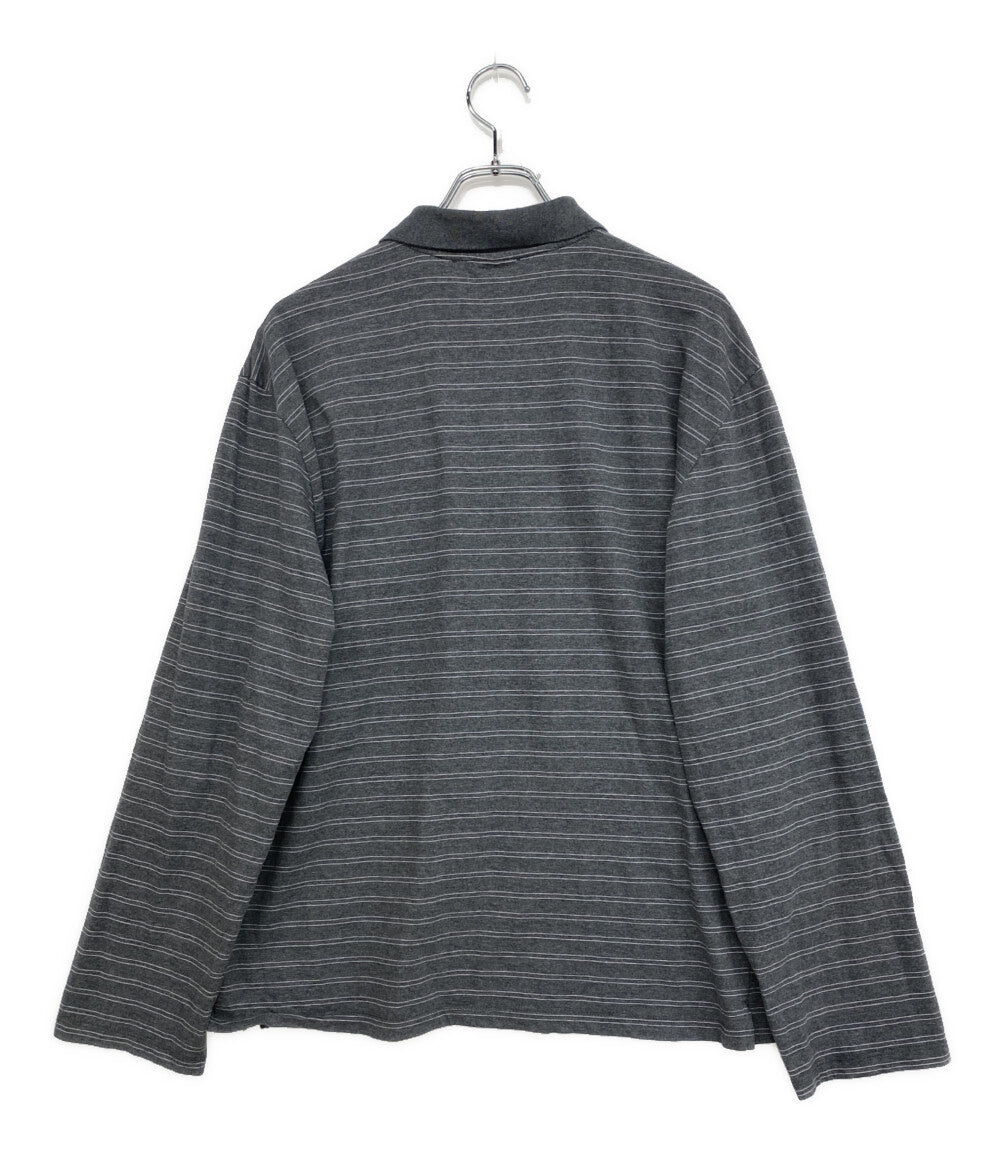 MIU MIU 長袖ポロシャツ ボーダー BOX LOGO POLO 24SS メンズ SIZE M