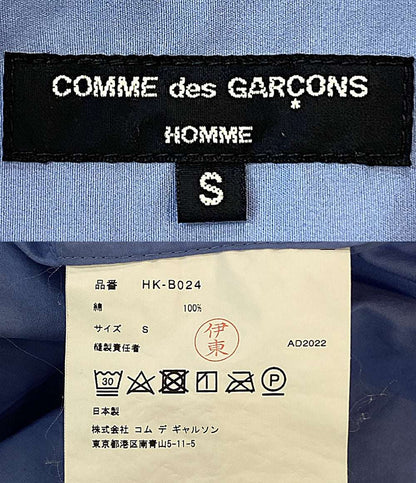 COMME des GARCONS HOMME 半袖シャツ ロゴ刺繍ブロードシャツ 23SS HK-B024 メンズ SIZE S コムデギャルソンオム