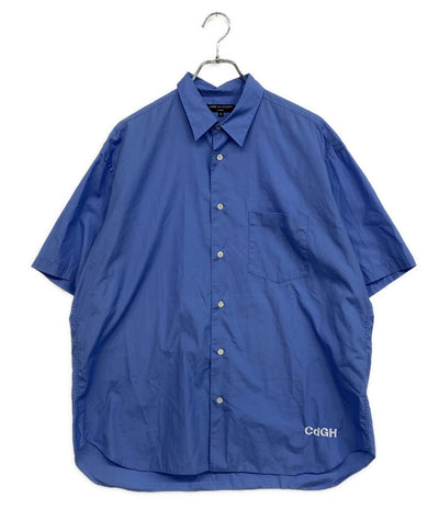 COMME des GARCONS HOMME 半袖シャツ ロゴ刺繍ブロードシャツ 23SS HK-B024 メンズ SIZE S コムデギャルソンオム