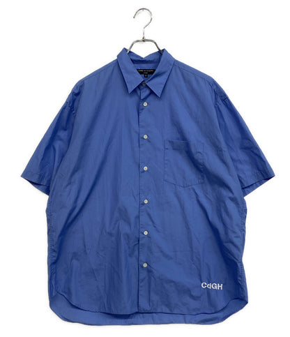 COMME des GARCONS HOMME 半袖シャツ ロゴ刺繍ブロードシャツ 23SS HK-B024 メンズ SIZE S コムデギャルソンオム