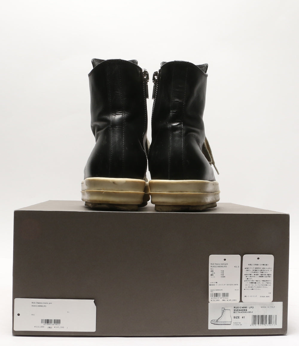 Rick Owens RAMONES ラモーンズレザーハイカットスニーカー メンズ Rick Owens RAMONES ラモーンズレザーハイカットスニーカー メンズ