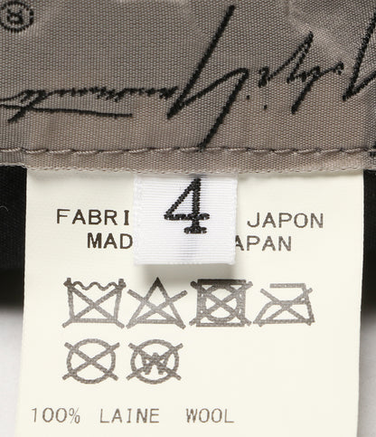 YOHJI YAMAMOTO POUR HOMME ウールサージ ダーツベレー HR-H12-139 メンズ SIZE 4 ヨウジヤマモトプールオム