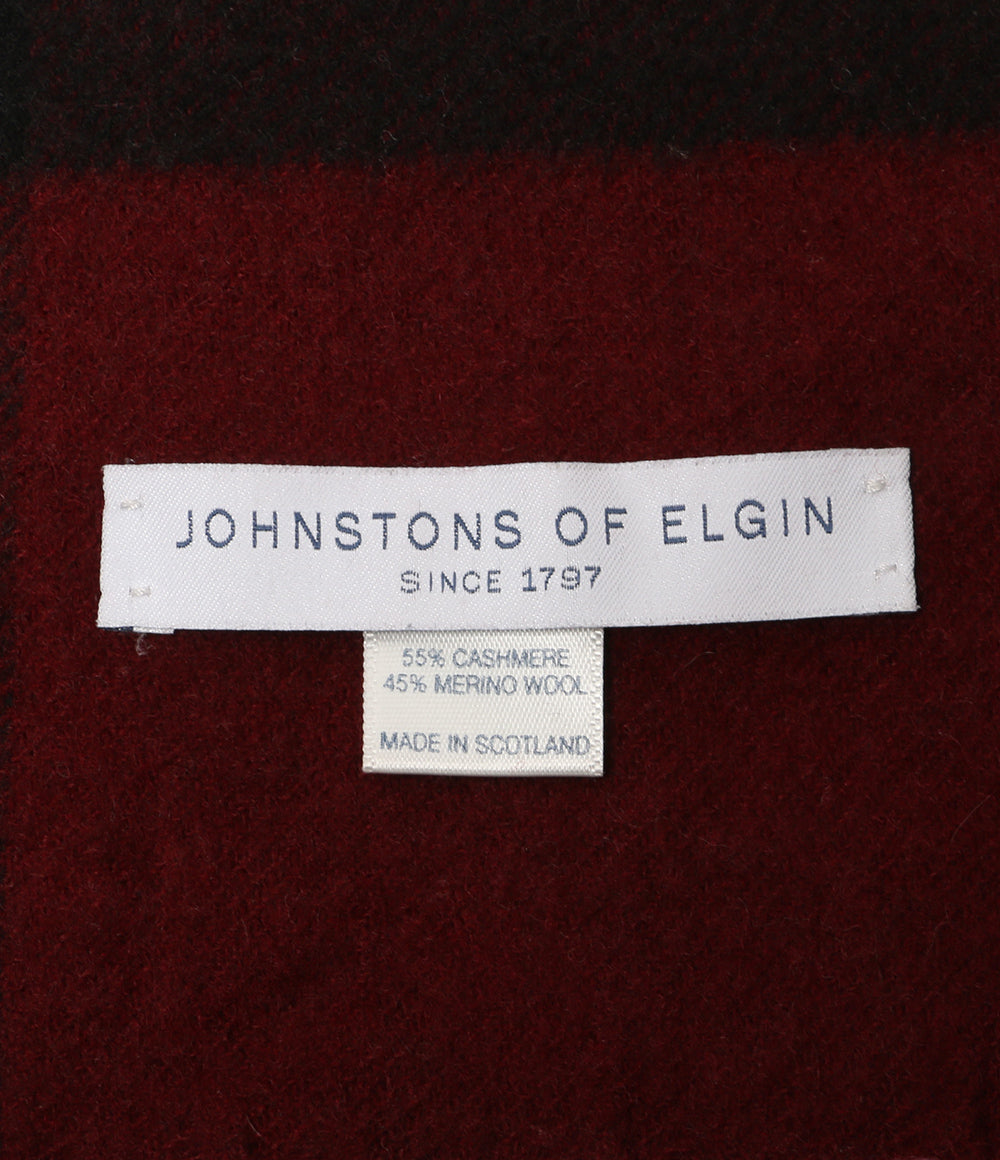 JOHNSTONS OF ELGIN ジョンストンズ オブ エルガン ストール カシミヤ チェック レディース