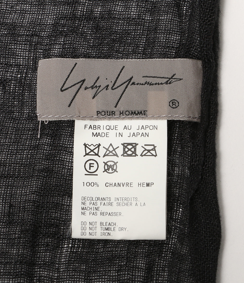 YOHJI YAMAMOTO POUR HOMME ロゴ刺繍ストール HH-L02-362 メンズ ヨウジヤマモトプールオム