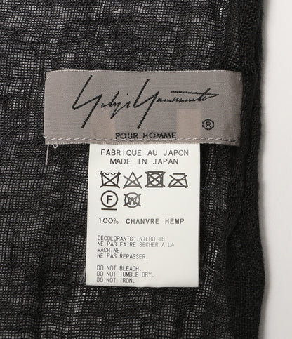 YOHJI YAMAMOTO POUR HOMME ロゴ刺繍ストール HH-L02-362 メンズ ヨウジヤマモトプールオム