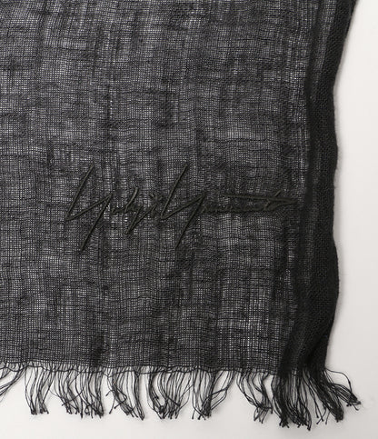 YOHJI YAMAMOTO POUR HOMME ロゴ刺繍ストール HH-L02-362 メンズ ヨウジヤマモトプールオム