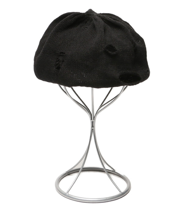 YOHJI YAMAMOTO POUR HOMME ベレー帽 JERSEY DAMAGED BERET HP-H01-360