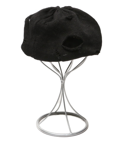 YOHJI YAMAMOTO POUR HOMME ベレー帽 JERSEY DAMAGED BERET HP-H01-360 メンズ ヨウジヤマモトプールオム