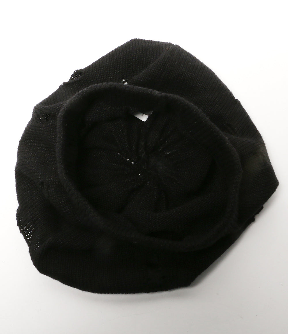 ヨウジヤマモト プールオム　ベレー帽 YOHJI YAMAMOTO POUR HOMME ベレー帽 JERSEY DAMAGED BERET HP-H01-360