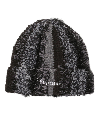 美品 Supreme ニット帽 ビーニー TINSEL STRIPE BEANIE 25AW レディース SIZE 58cm シュプリーム