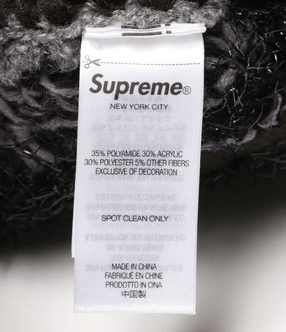 美品 Supreme ニット帽 ビーニー TINSEL STRIPE BEANIE 25AW レディース SIZE 58cm シュプリーム