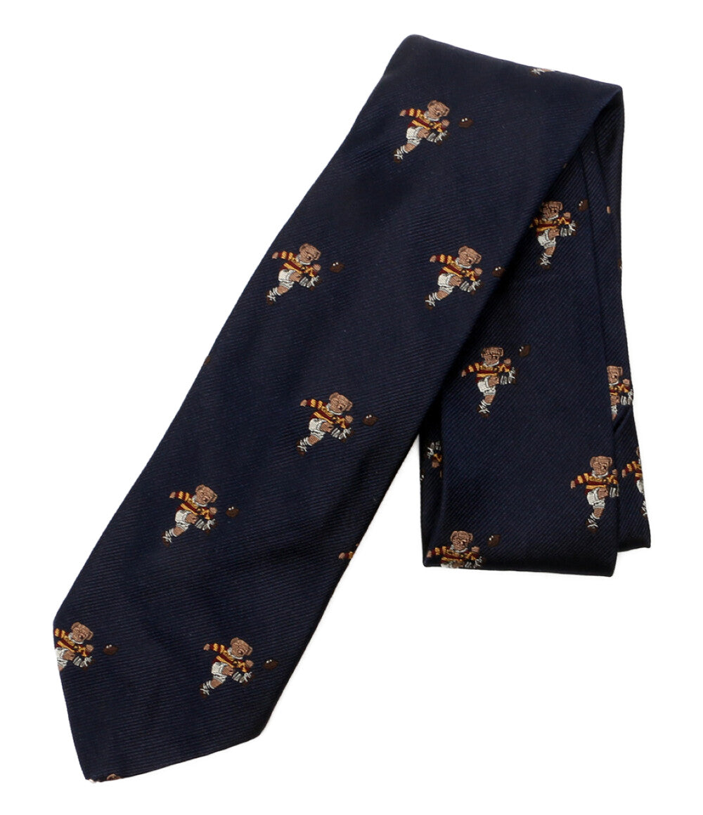 美品 POLO RALPH LAUREN ポロベア シルク ネクタイ メンズ ポロ・ラルフローレン
