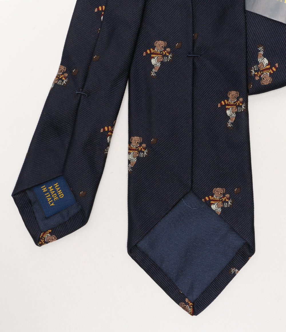 美品 POLO RALPH LAUREN ポロベア シルク ネクタイ メンズ ポロ・ラルフローレン