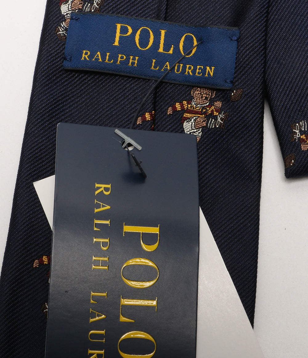 美品 POLO RALPH LAUREN ポロベア シルク ネクタイ メンズ ポロ・ラルフローレン