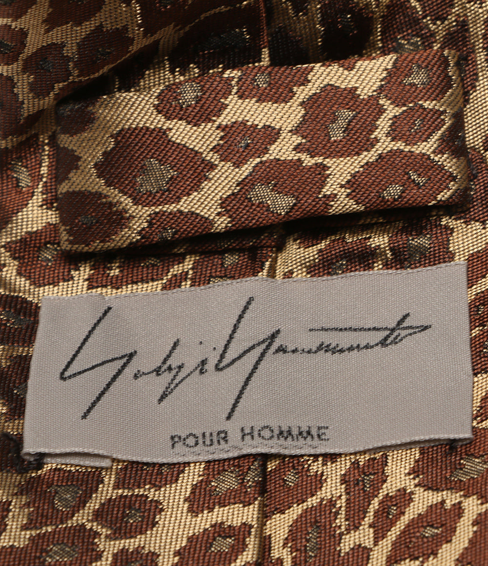 YOHJI YAMAMOTO POUR HOMME ネクタイ レオパードネクタイ 13AW メンズ ヨウジヤマモトプールオム