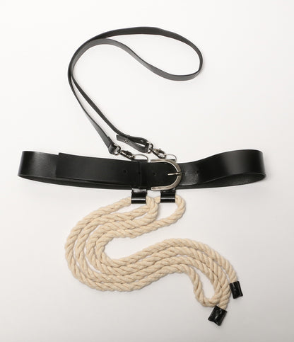 Ann demeulemeester ベルト ROPE LEATHER BELT レディース SIZE S アンドゥムルメステール