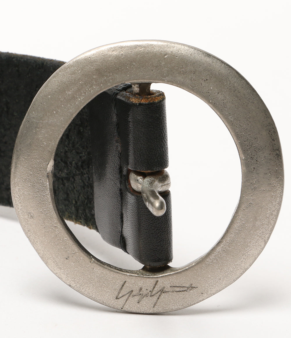 YOHJI YAMAMOTO バックルレザーベルト メンズ ヨウジヤマモト