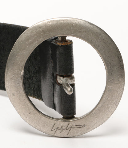 YOHJI YAMAMOTO バックルレザーベルト メンズ ヨウジヤマモト